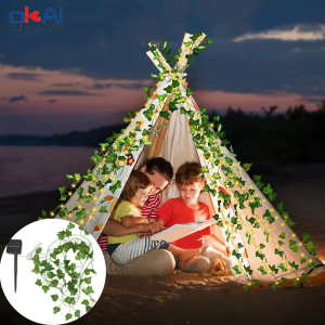 7m 50 LED-12m 100 LEDs Solar Vine String Light  DIY Solar Ivy Fairy Lights String Light Wedding Party Garden Room Wall Decor Lig