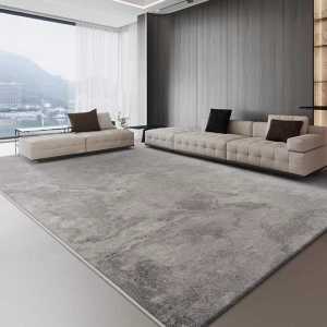 Grey Carpet for Living Room And Bedroom Sofa And Coffee Table Rug Rectangular Crystal Velvet Home Decor Long Rectangle Rug