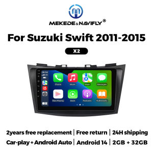 MEKEDE&NAVIFLY Android 14 Intelligent car audio system 9INCH car radio For Suzuki Swift 2011-2015 Carplay GPS Multimedia Player
