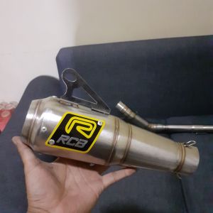 Knalpot RCB/AKRAPOVIC silencer universal inlet 50 mm