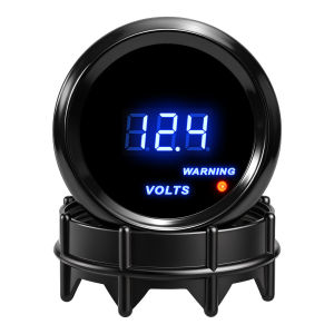 RYSJM | 52MM Car Voltage Gauge Meter With Warning 8-18V Car Digital Meter Voltage Gauge Meter For 12V 4/6/8 Cylinders Gasoline Car
