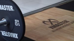 Xmaster Deadlift Platform Lantai Rubber Gym mat Tebal Kokoh