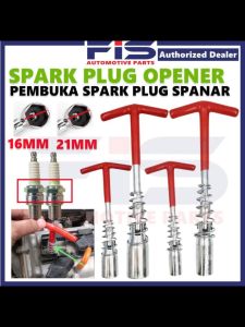 FIS Spark Plug Opener Removal Tool Universal T-Handle 14mm 16mm 21mm Pembuka Plug Kereta Motor Mesin Rumput