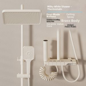 Cream White Constant Temperature Shower Set