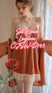 Set Lingerie Kimono Velvet CINA Premium Elegan TINO-TINO CJSW-D143