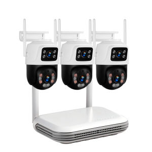 KERUI | Hệ Thống Camera Giám Sát An Ninh CCTV Không Dây KERUI 8CH NVR Đầu Ghi Video Mạng 8 Kênh Camera IP PTZ Hai Ống Kính