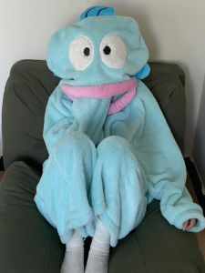 HanTong Little Clown Fish Thickened Coral Fleece Pajamas Women Winter New Large Size Robe Fleece Home Clothes Long Sleeve Hat