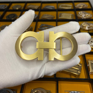 High-End Casual Pure Copper 8-Shaped Belt Buckle 3.8 Brass Belt Buckle Head Single Sale Fashionable Mens Belt Clasp