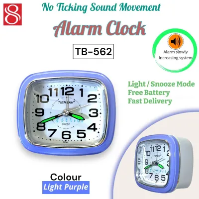 [ SG seller ] silence movement Analog Alarm Clock battery operated analog alarm clock with snooze mode / no ticking sound alarm clock