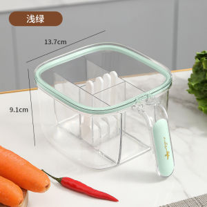 Kitchen Multi-grid Seasoning Box Storage Container Salt Seasoning Accessory Box Integrated Design Home Use Plastic Bottle