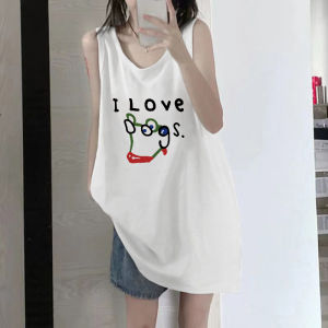 Áo Ba Lỗ Không Tay Cổ Treo Cotton Nguyên Chất Phong Cách Mỹ Dành Cho Nữ Mùa Hè Thiết Kế Áo Khoác Ngoài Rộng Rãi Thoải Mái