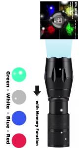 Activefire | Flashlight Type-c Rechargeable 4 in 1 White Light and Blue Lights and Green Lights and Red LED 4 Modes