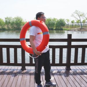 (COD)1PCS 1.5kg/ 2.5KG adult Fiber ring Safety Swimming Life Buoy Ring Rescuer Vest Sports Swimming Pool Rescue