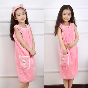 Cute Wearable Bath Towel Cotton  Robe