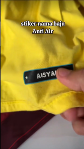 Sablon Stiker Setrika Label Nama/Custom Label Nama Untuk Anak-anak Dan Dewasa Bahan Dtf Isi 30 Pcs Waterproof