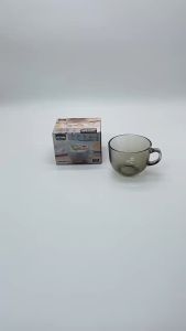 Combo 2 Ly thủy tinh có quai 450ml loại To Dày Cốc uống nước chịu nhiệt độ cao màu hổ phách Có hộp đựng làm quà tặng