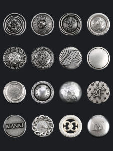 High-End Metal Button Retro Silver Tone for Mens Suit Coat round Versatile Outerwear Accessory Durable Alloy Material