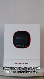 ECGSOLAX 6.5KW/5KW On/Off-Grid Solar Hybrid Inverter( Built-in WIFI) 24V 48V AC220V Solar Panel Two Load Output Power Pure Sine Wave MPPT Hybrid Solar grid tie Inverter 120A Solar Solar Panel Charger Max PV Power 9000W