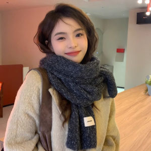 Miiow | Warm Knitted Scarf For Women In Red Woolen Yarn Korean Style Autumn Winter Versatile High End Atmosphere Student Couple Neck Warmer