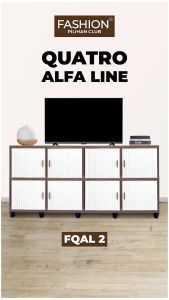 LEMARI RAK TV CLUB PLASTIK FASHION QUATRO ALFA LINE RAK SERBAGUNA [CLBBOX]