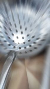 MERIAHSHOP Serok Stainless Steel Saringan Gorengan Tirisan Minyak Skimmer Peniris Makanan