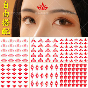 Waterproof Floral Tiara Eyebrow Center Stickers for Adults Wedding New Bride Children Hanfu Photography Non-Falling Tattoo Decals