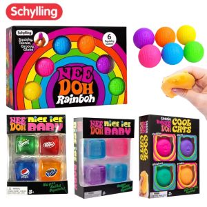Schylling Six Color Round Squishy Ball Soft Slow Rebound Hand Squeeze Stress Relief Fidget Toy Portable Desktop Ornament
