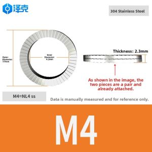 Double Layer Self Locking Anti-Lockoff Washer 304 Stainless Steel Bite Type with Tooth Anti-Slip Locking Washer DIN25201