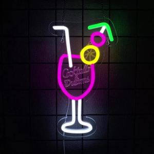 Cocktails and Dreams Neon Sign for Wall DecorLED Neon Light Signs for Bedroom Room Home Beer Bar Bistro Art Decor,USB Powered