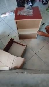 Home Office File Cabinet with Lock Wooden Locker Data Storage Cabinet Drawer Movable Bookcase