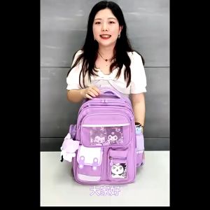 Schoolbag Elementary School Students Female One Two Four Sixth Grade Cute Princess Kuromi Style Burden-Reducing