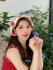 Băng Đô Đan Móc Len Họa Tiết Hoa Nhí Hình Tam Giác Dễ Thương Đi Biển Picnic Hottrend 2024