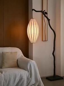 Floor Lamp Standing Stand Lamp Light Standing Luxury Floor Lamp Living Room Fabric Lantern Fishing Floor Lamp 落地灯