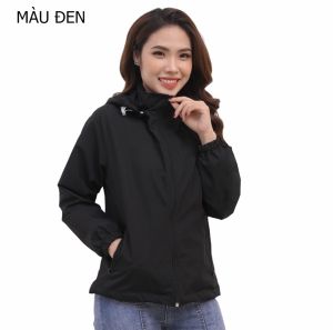 Áo Gió Nữ Vải Tráng Bạc Chống Nước Cản Gió Mẫu Mới 2022