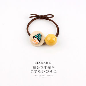 เกาหลี การ์ตูน ยางรัดผม ยืดได้ สําหรับผู้หญิงที่ใส่ผมหางม้าที่ทนทาน งานเต้นรำ แหวนผมหัว หนัง ครอบคลุมเครื่องประดับผม