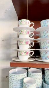 ชุดแก้วกาแฟและจานรองแก้ว เมลามีน Superware 220 มล.