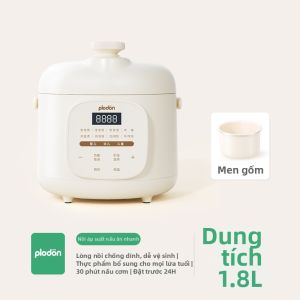PLODON | Nồi áp suất điện mini thông minh hai ngăn gia đình