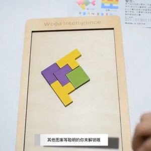 WDS  Mainan Puzzle Tetris Russian Tertis Block Toy Mainan Edukasi Anak Wood Intellegence