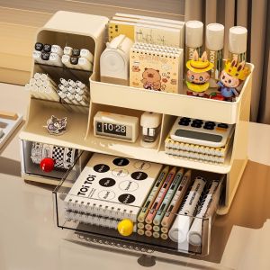 กล่องเก็บของสำนักงานขนาดใหญ่แบบติดโต๊ะทำงาน กล่องเก็บของสำนักงานแบบพับได้พร้อมช่องจัดระเบียบอื่นๆ อีกมากมาย