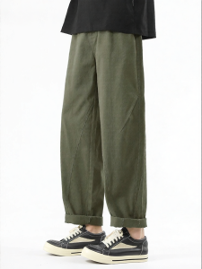 Wood soon | Versatile Loose-Fit Cotton Trousers Mens Casual Pants