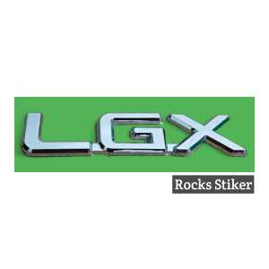 Emblem tulisan LGX warna CHROM Silver untuk mobil Kijang Kapsul LGX lengkap dengan perekag yang kuat Car aksesori