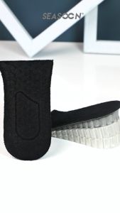 5cm Height Increase Heel Pad 3-layer Gel Adjustable Shoe Insert Lift Shoes Insole for Men and Women Shoe Pad Cushioning