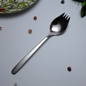 Thick Exquisite Practical 304 Stainless Steel Salad Fork Spoon Integrated Adult Salad Fork Eating Fried Noodles Fruit Fork