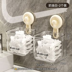 Recycled Face Towel Storage Box Wall Mounted Bathroom Organizer No Waste Hanging Storage Shelf for Cleaning Cloths And Recyclables