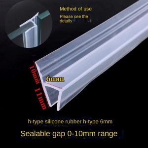 6/8/10/12mm Gap Glass Shower Door Seal Strip Rubber Bathroom Shower Door Window Weather Strips Draft Stopper Bathroom Sealer