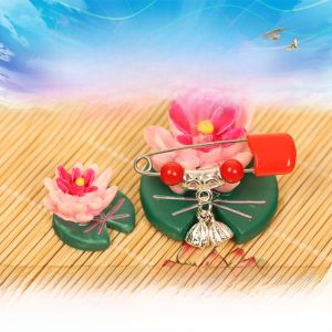 S925 Sterling Silver Safety Pin Brooch Healthy Longevity Lock Rabbit Dragon Snake Design Gift Box Baby Clothes Accessory