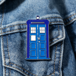 Bandai | Police Box Enamel Pin Classic Sci-Fi TV Show Lapel Brooch Badge Metal Pin for Denim Jacket Backpack