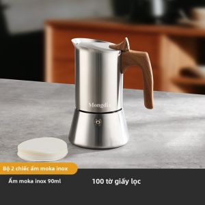 MONGDIO | Bộ Đun Cà Phê Espresso Moka Thép Không Gỉ