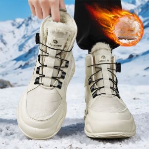 Waterproof Slip-resistant Fur-lined Snow Boots 45 Size