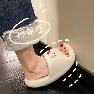 Womens EVA Anti-slip Thick Bottom Slippers Summer Outdoor Wearable Slippers Couple Indoor Home Slippers Casual Flat Sandals